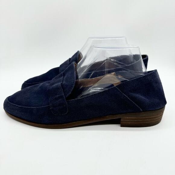 Lucky Brand Chennie Suede Leather Slip On Classic Loafers In Navy Size 10 Office - Picture 9 of 12